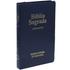 Bíblia Sagrada ARC Letra Maior, capa luxo azul com zíper, Harpa Avivada e Corinhos. — Plenitude