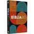 Bíblia 365 NVI, capa brochura minimalista com blocos de cores e arcos, ideal para leituras diárias. — Plenitude