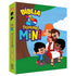 Bíblia 3 Palavrinhas Mini, capa verde e azul com Jesus e crianças. — Plenitude