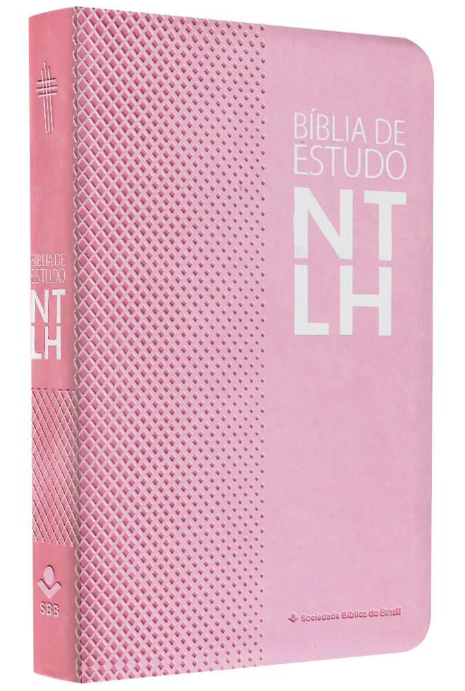 Bíblia de Estudo | Letra Normal | NTLH | Capa Luxo Rosa Nobre