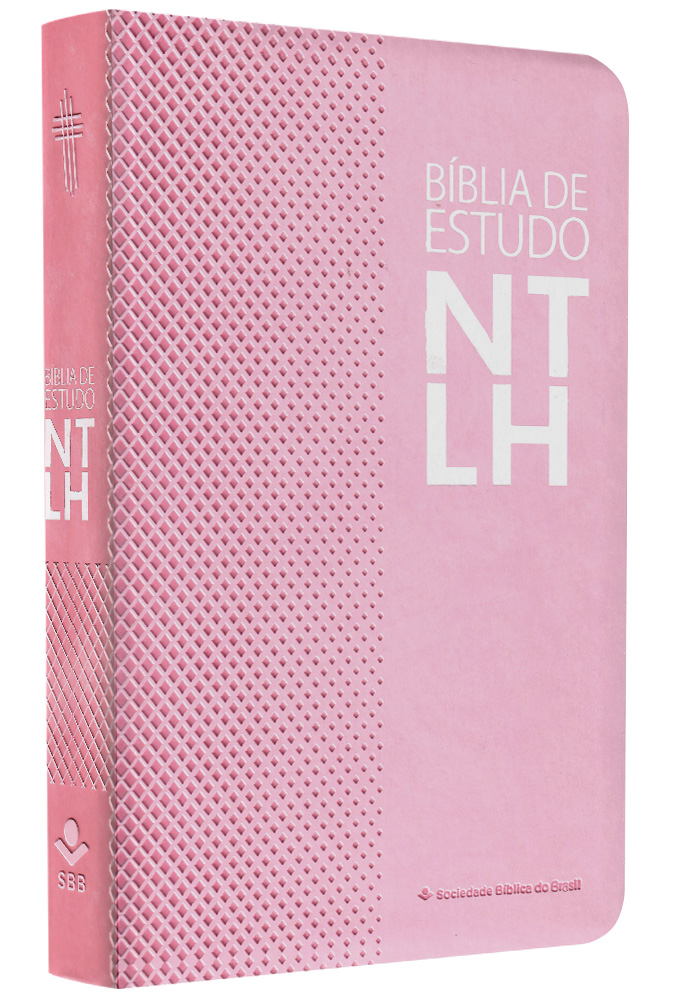 Bíblia de Estudo | Letra Normal | NTLH | Capa Luxo Rosa Nobre