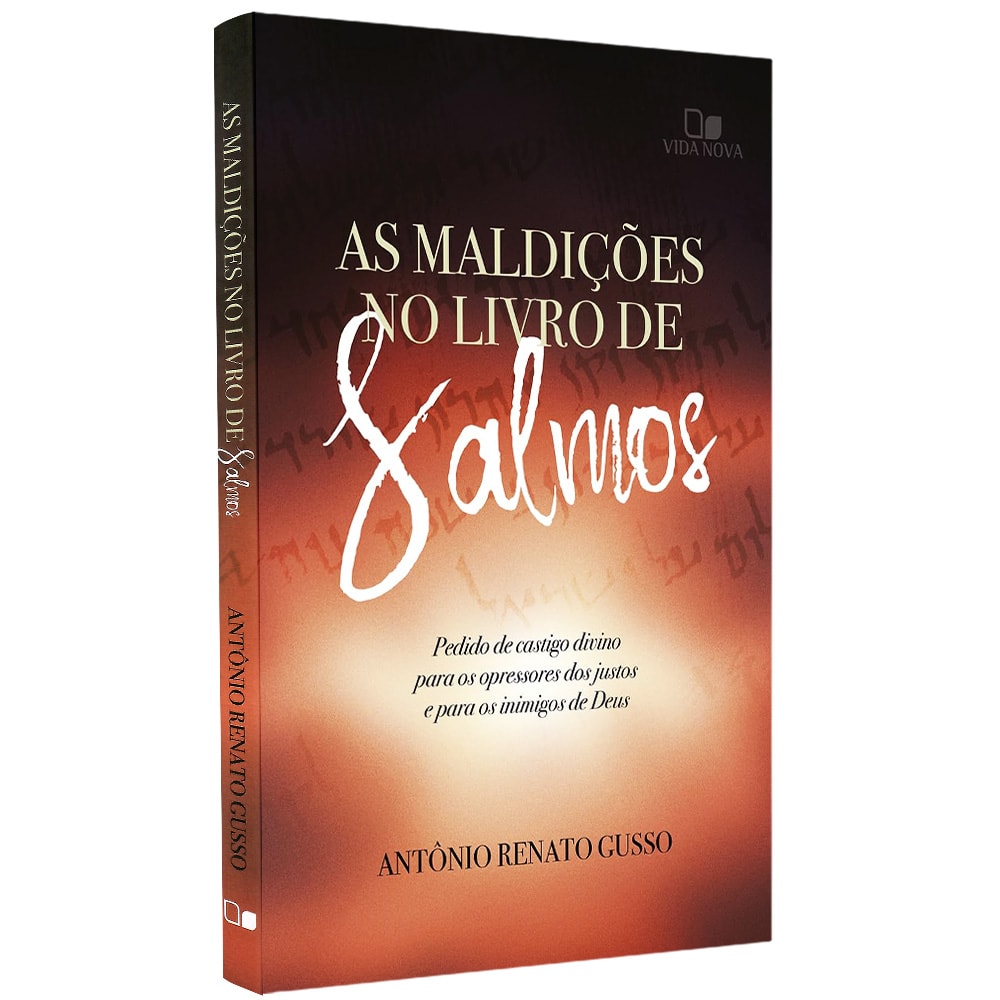 Livro "As Maldições no Livro de Salmos" de Antônio Renato Gusso, capa preta com título em destaque. — Plenitude