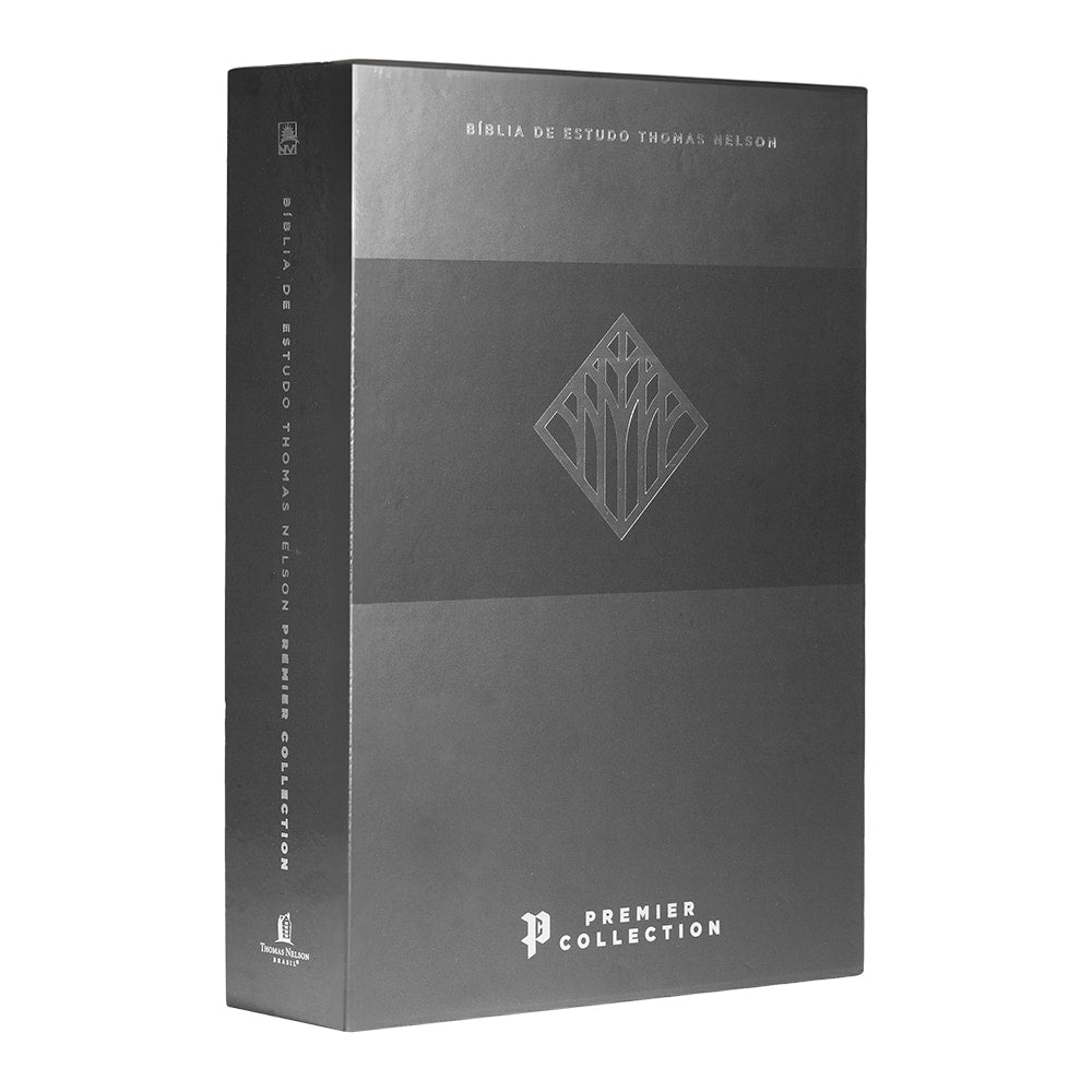 Bíblia De Estudo Thomas Nelson | NVI | Capa Luxo Preto Couro Legítimo