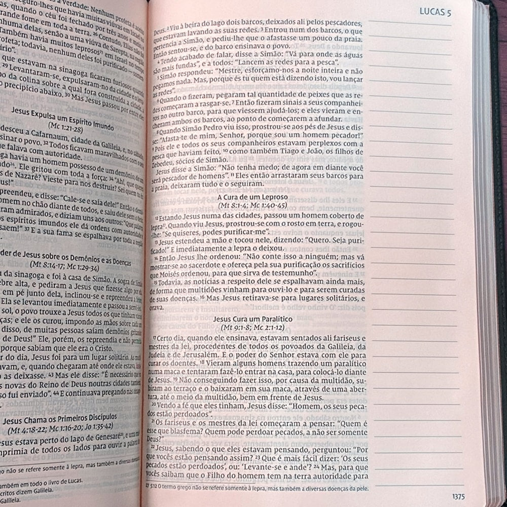 Bíblia Sagrada | NVI | Leitura Perfeita | Letra Grande | Espaço para Anotações | Capa Couro Soft Pre