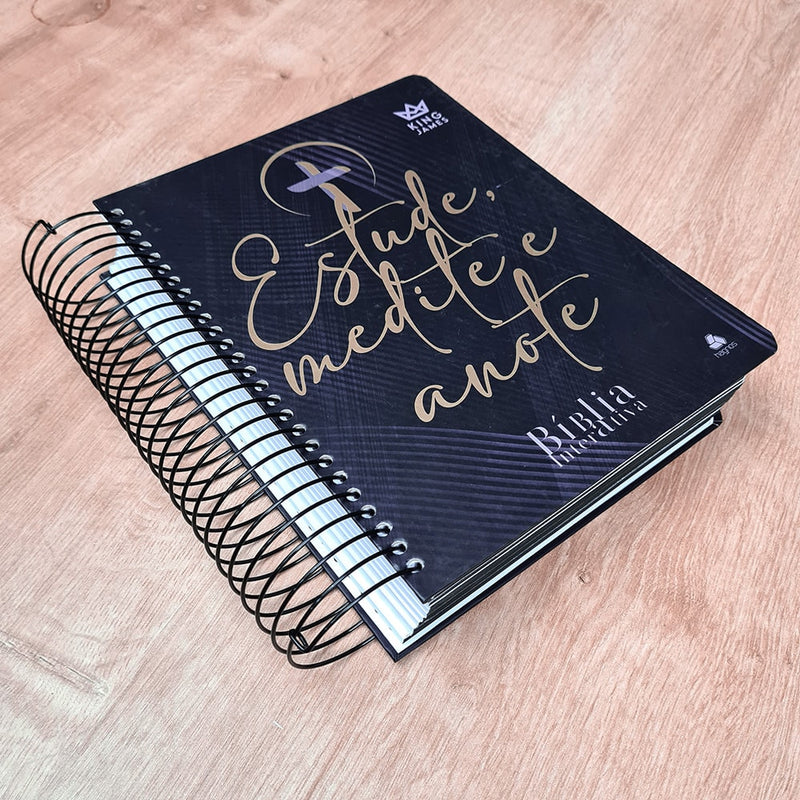 Bíblia de Estudo Interativa | KJC | Letra Normal | Capa Dura Espiral Tradição