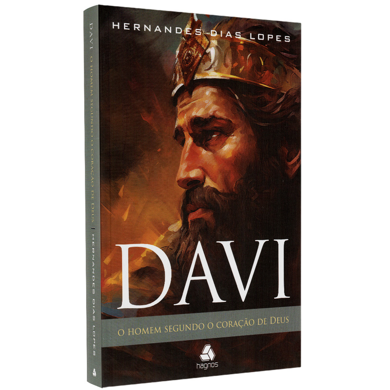 Livro "Davi | O Homem Segundo o Coração de Deus" de Hernandes Dias Lopes, capa com ilustração de Davi. — Plenitude