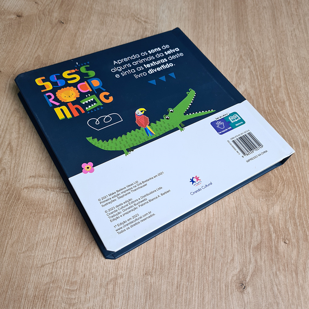 Livro Toque e Sinta | Ssss, Roar, Nhac | Ciranda Cultural