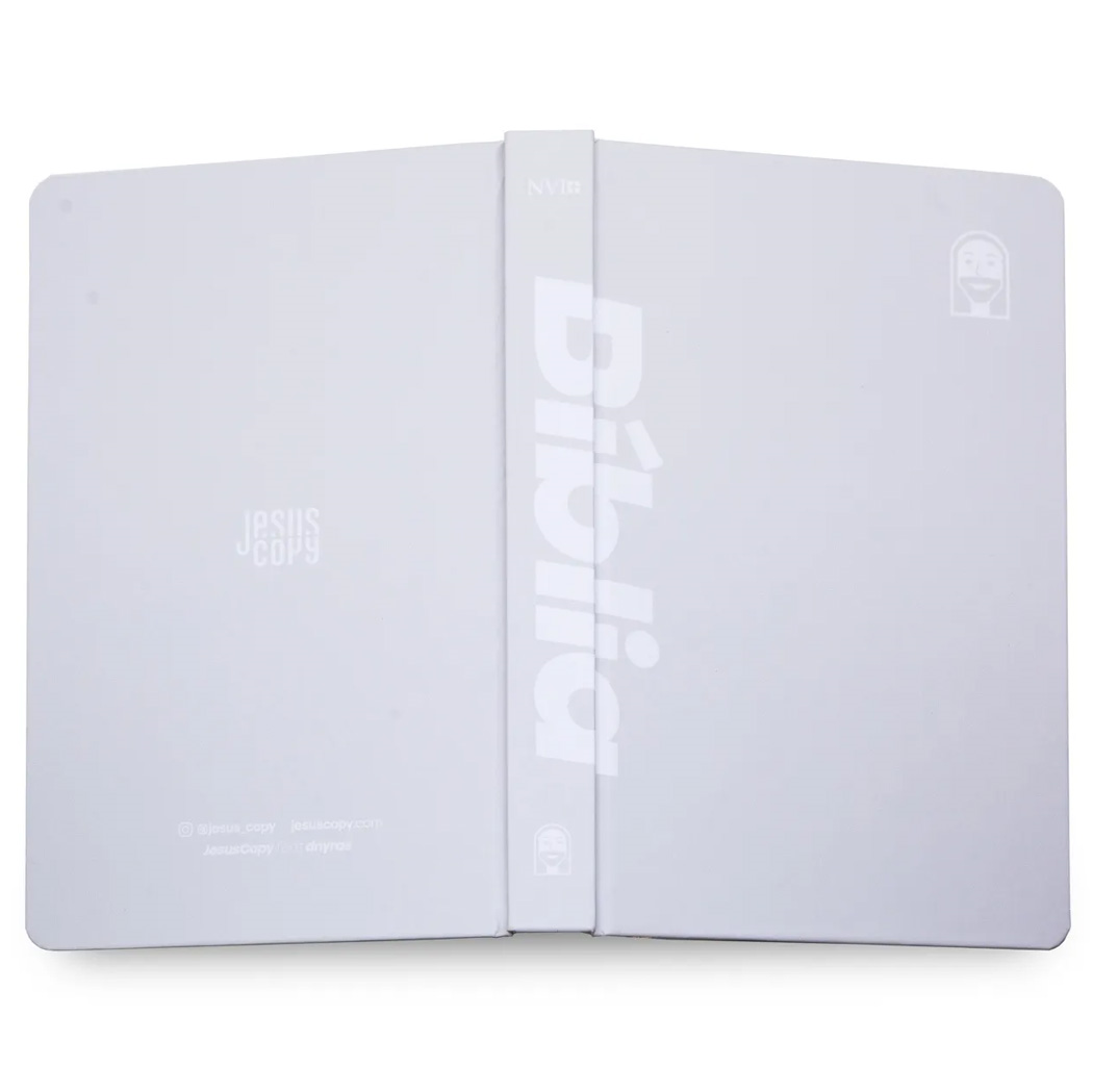 Bíblia Jesus Copy Sticker | NVI | Letra Normal |  Capa Dura Off-White