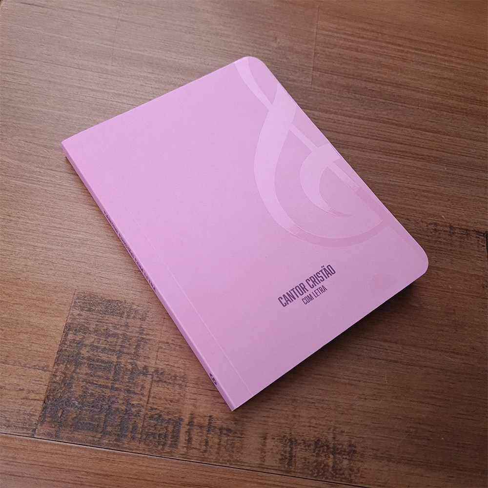 Cantor Cristão com Letra | Edição de Bolso | Capa Brochura Candy Rosa