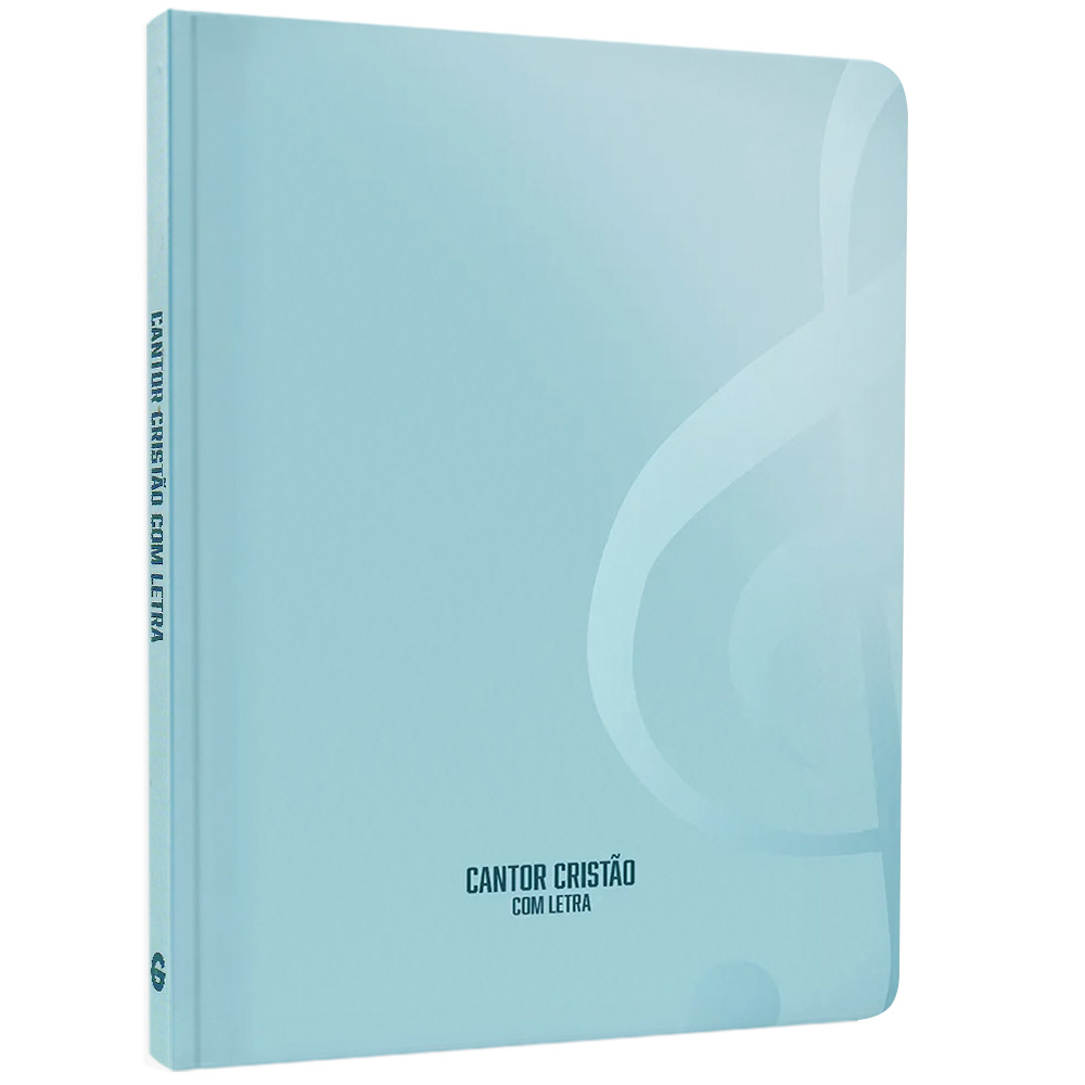 Livro Cantor Cristão com Letra, edição de bolso, capa brochura azul claro. — Plenitude