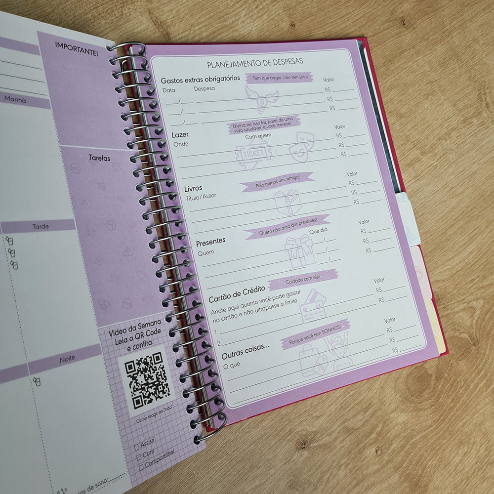 Life Planner: Vida e Finanças | Patrícia Lages | Capa Dura Espiral Organização