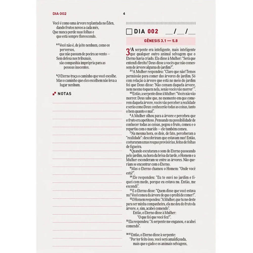 Bíblia Todo Dia com Espaço para Anotações | AM | Letra Normal | Capa dura Floral