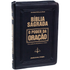 Bíblia Sagrada O Poder da Oração ARC Letra Grande, capa semi luxo preta com zíper, sem borda — Plenitude.