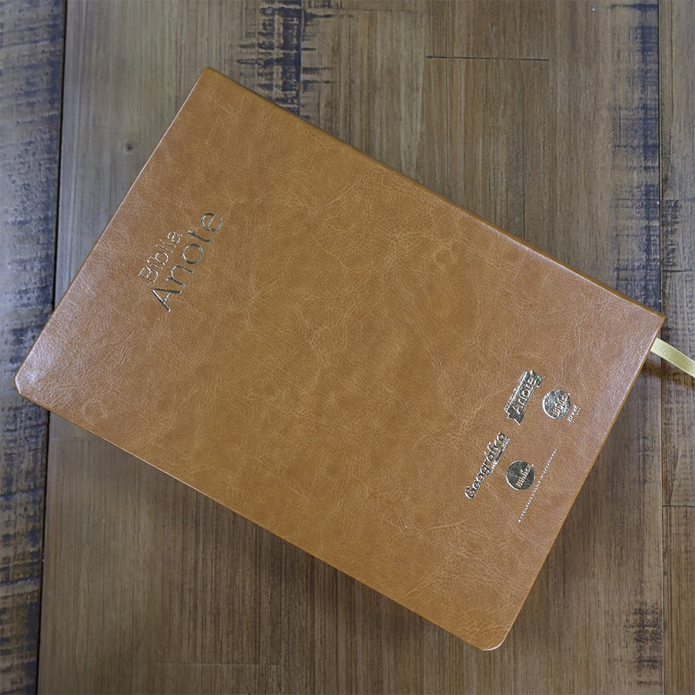 Bíblia Anote Castanho | NVI | Letra Grande | Com Espaço Para Anotações