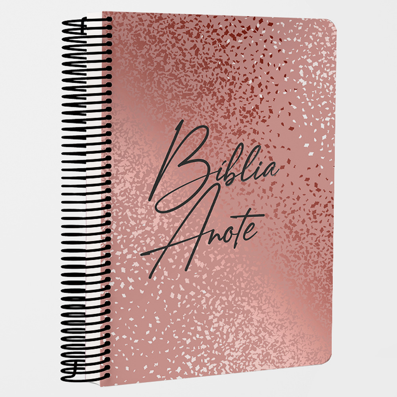 Bíblia Anote Espiral Púrpura | NVI | Letra Grande | Com Espaço Para Anotações