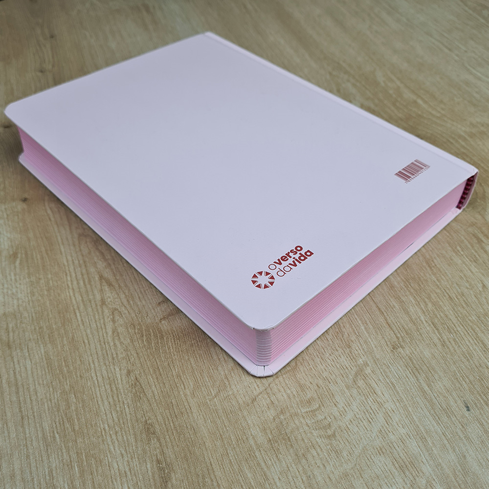 Bíblia Sagrada | NAA | Letra Grande | Capa Dura Cruz Rosa Com Espaço para Anotações