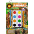Livro Meu Primeiro Kit de Artes Mundo Animal, kit de pintura com animais e acessórios. — Plenitude