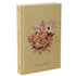 Bíblia Sagrada ACF, capa dura bege com buquê de flores em tons de rosa e salmão. — Plenitude