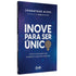 Livro Inove Para Ser Único de Johnathan Alves, capa azul com linhas geométricas e impressão digital. — Plenitude