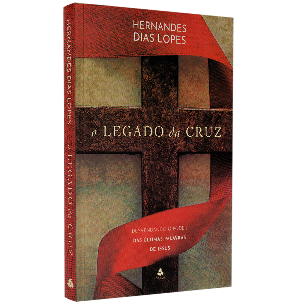 Livro O Legado da Cruz, capa dura vermelha com detalhes em dourado e uma cruz ao centro. — Plenitude