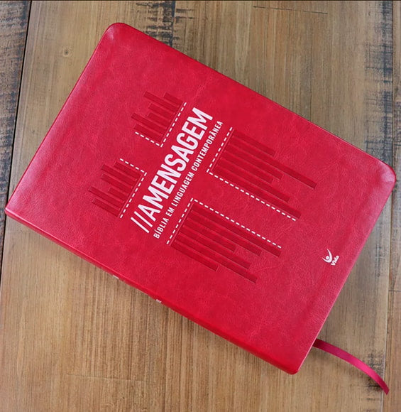 A Bíblia A Mensagem | Letra Gigante | Capa Luxo Vermelha 