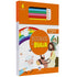 Livro de colorir Desenhos da Bíblia, com 6 lápis de cor, em embalagem laranja e branca. — Plenitude