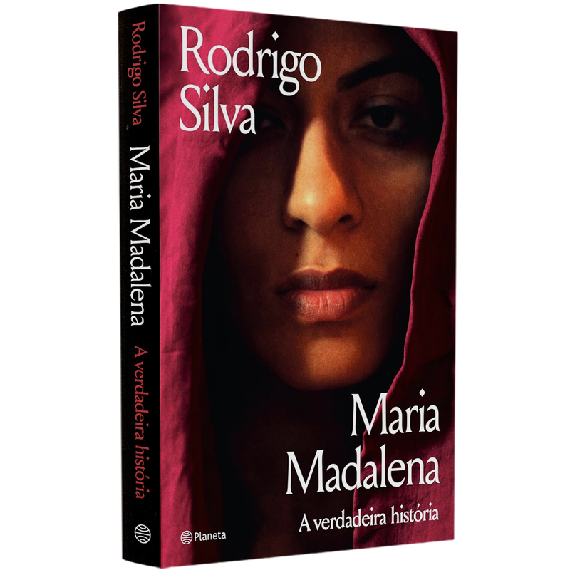 Livro Maria Madalena de Rodrigo Silva. Capa escura com rosto de mulher e título em branco. — Plenitude