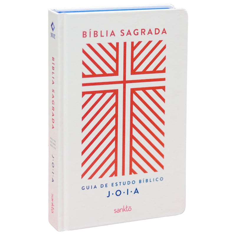 Bíblia Sagrada | Com Guia De Estudo Biblico J.O.I.A | NVT | Letra Normal | Capa Creme