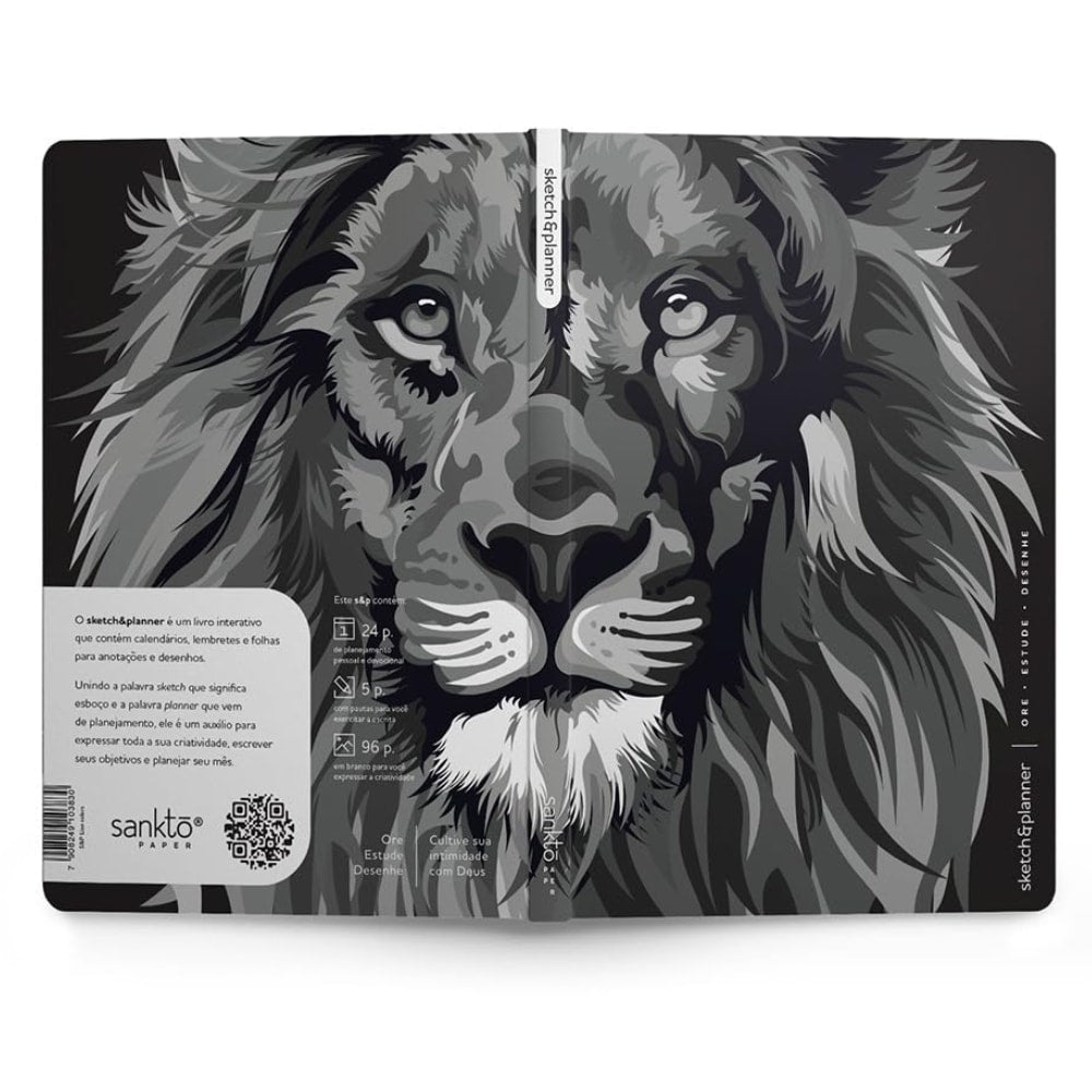 Sketch & Planner | Lion Colors Black & White