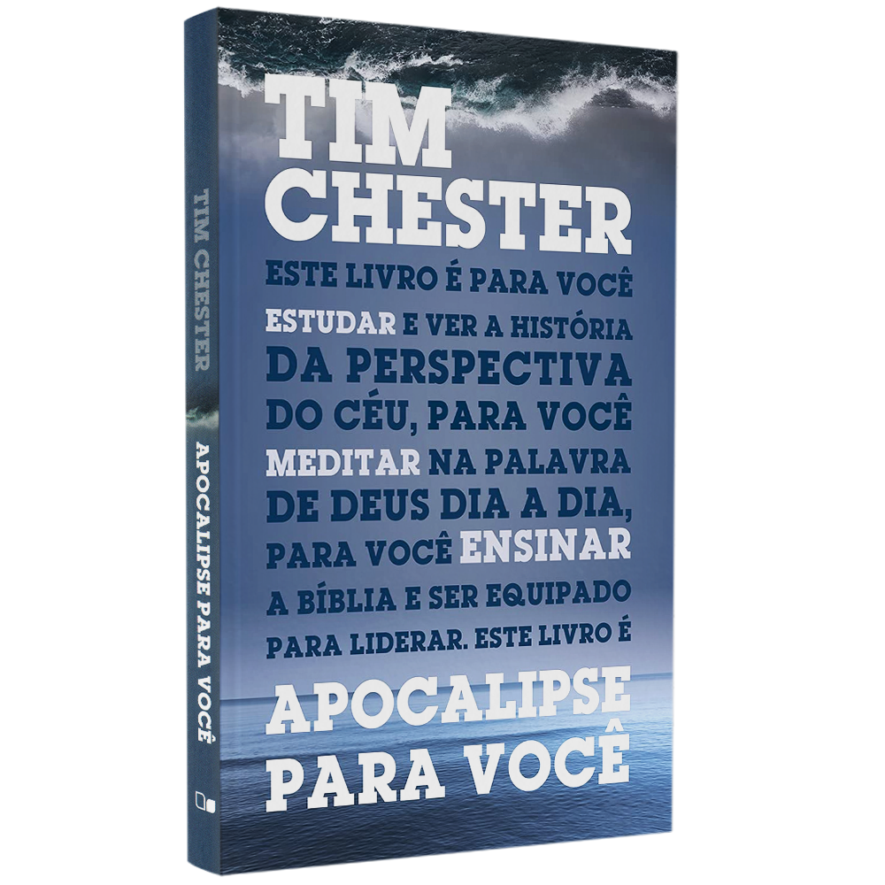 Livro Apocalipse Para Você, capa azul com texto em branco e fundo de mar. — Plenitude