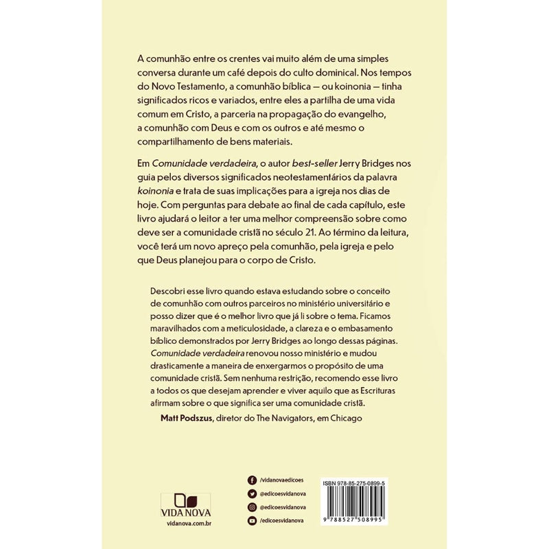 Comunidade Verdadeira | Jerry Bridges