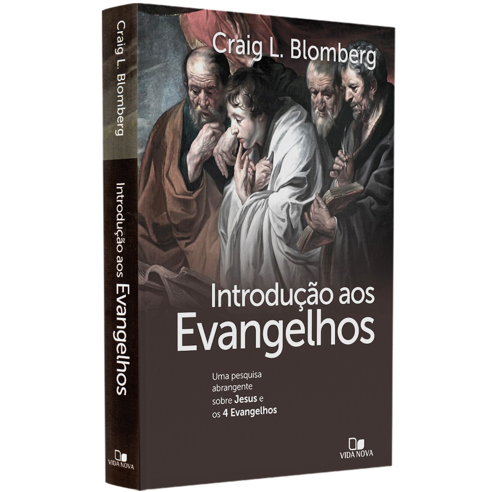 Livro Introdução aos Evangelhos, capa com pintura clássica de homens estudando. — Plenitude