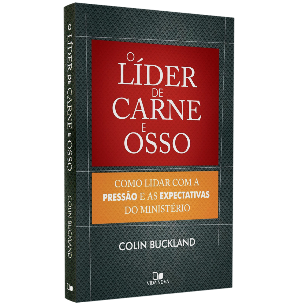 Livro "O Líder de Carne e Osso" de Colin Buckland, capa preta e vermelha com título em destaque. — Plenitude