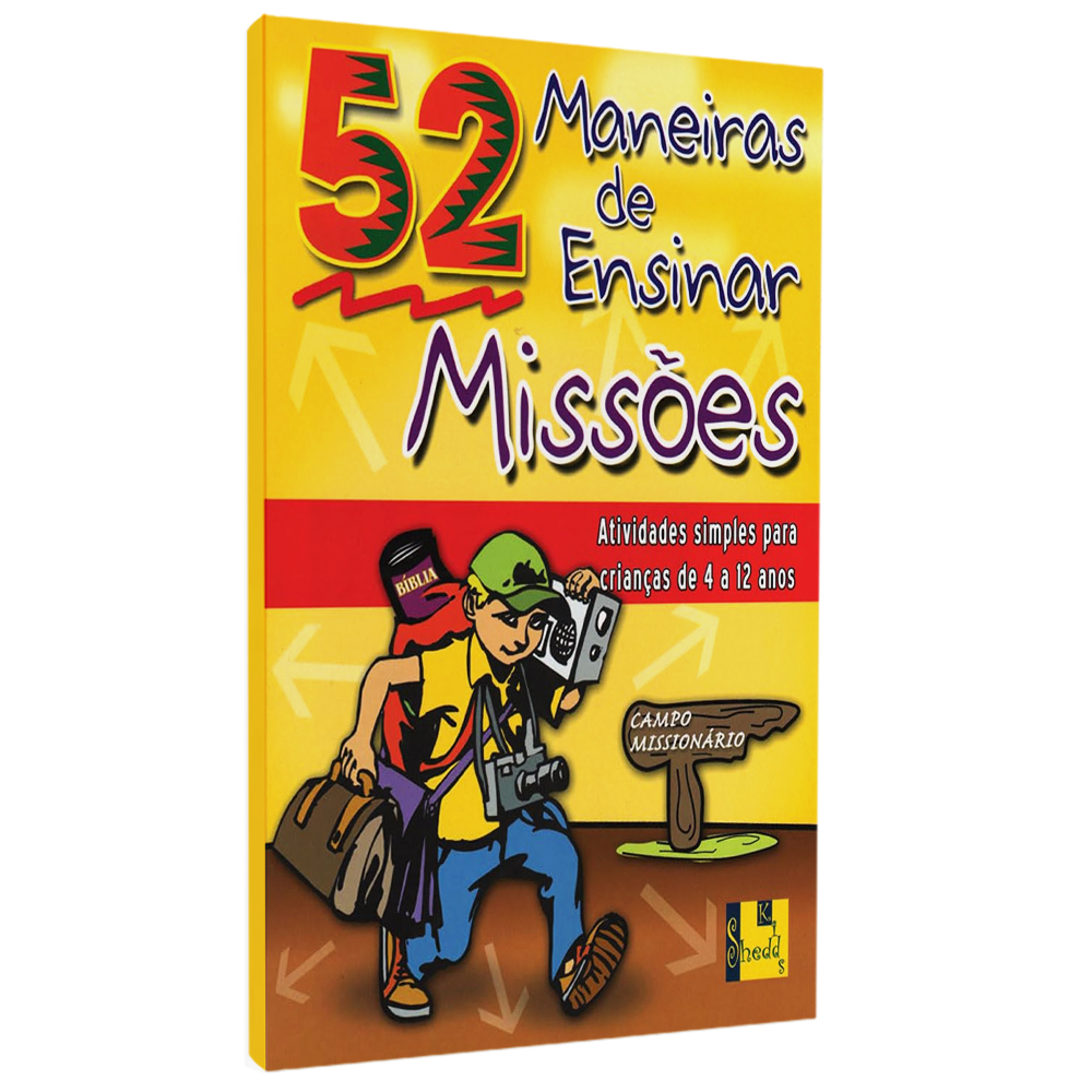 Capa do livro 52 Maneiras de Ensinar Missões, de Nancy S. Williamson, com ilustração de um menino. — Plenitude