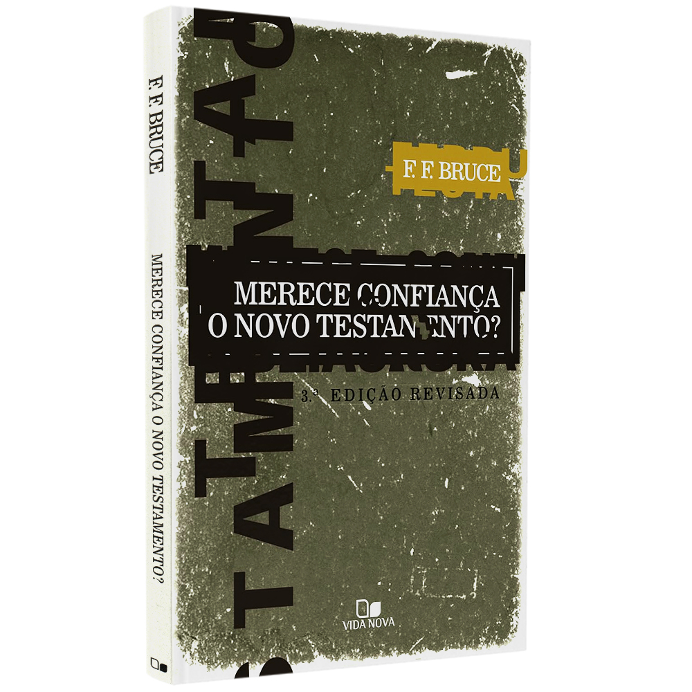 Livro Merece Confiança o Novo Testamento? de F. F. Bruce, capa verde-oliva com letras brancas. — Plenitude