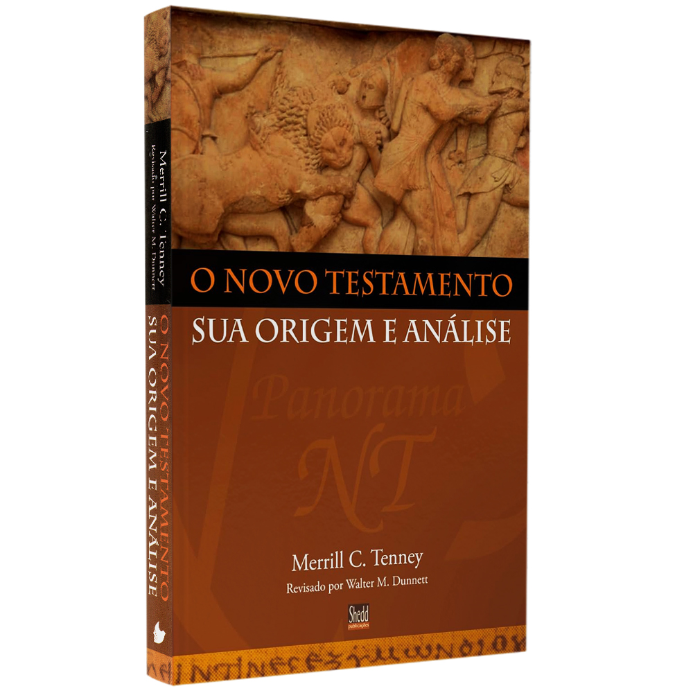 Capa do livro O Novo Testamento sua Origem e Análise de Merrill C. Tenney, com relevo antigo e tons terrosos. — Plenitude