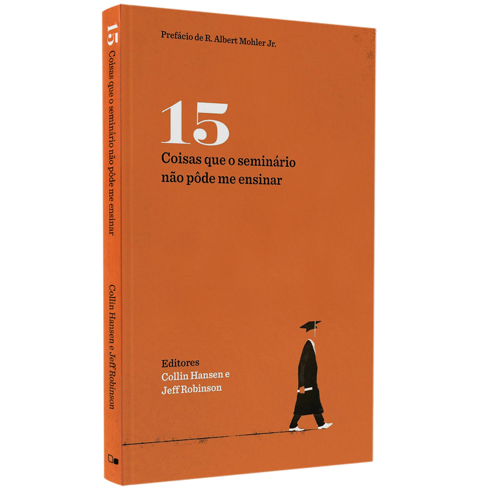 Livro "Coisas que o Seminário Não Pôde me Ensinar", capa laranja com figura de formando. — Plenitude