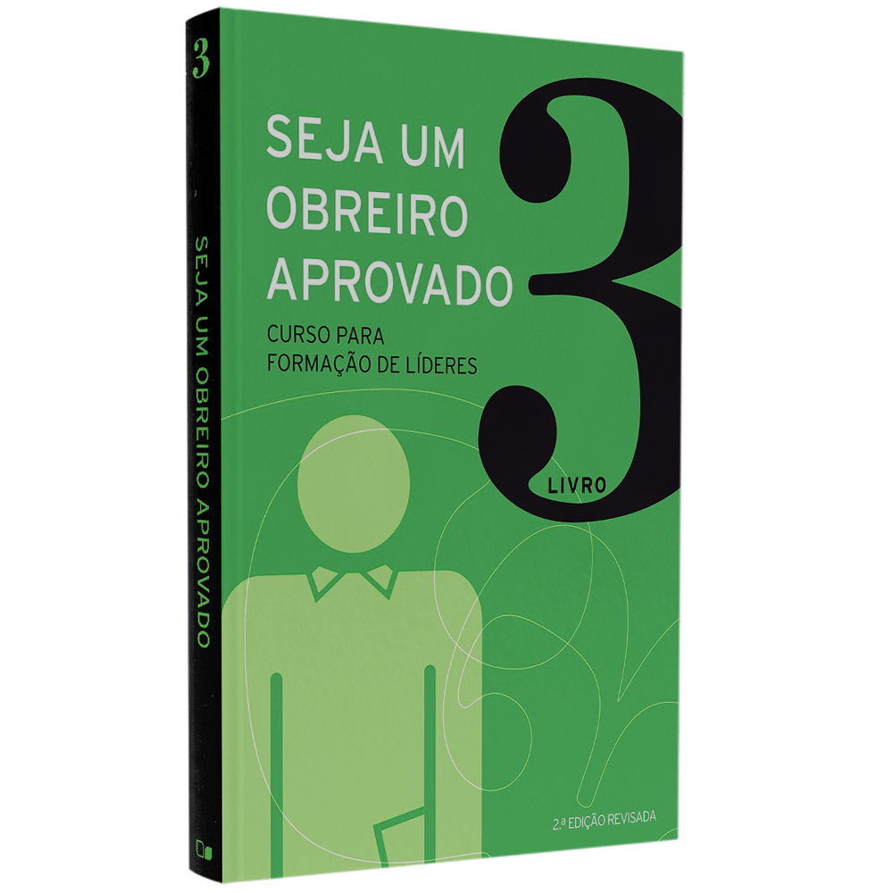 Livro Seja um Obreiro Aprovado, Vol. 3, capa verde com número 3 grande. — Plenitude