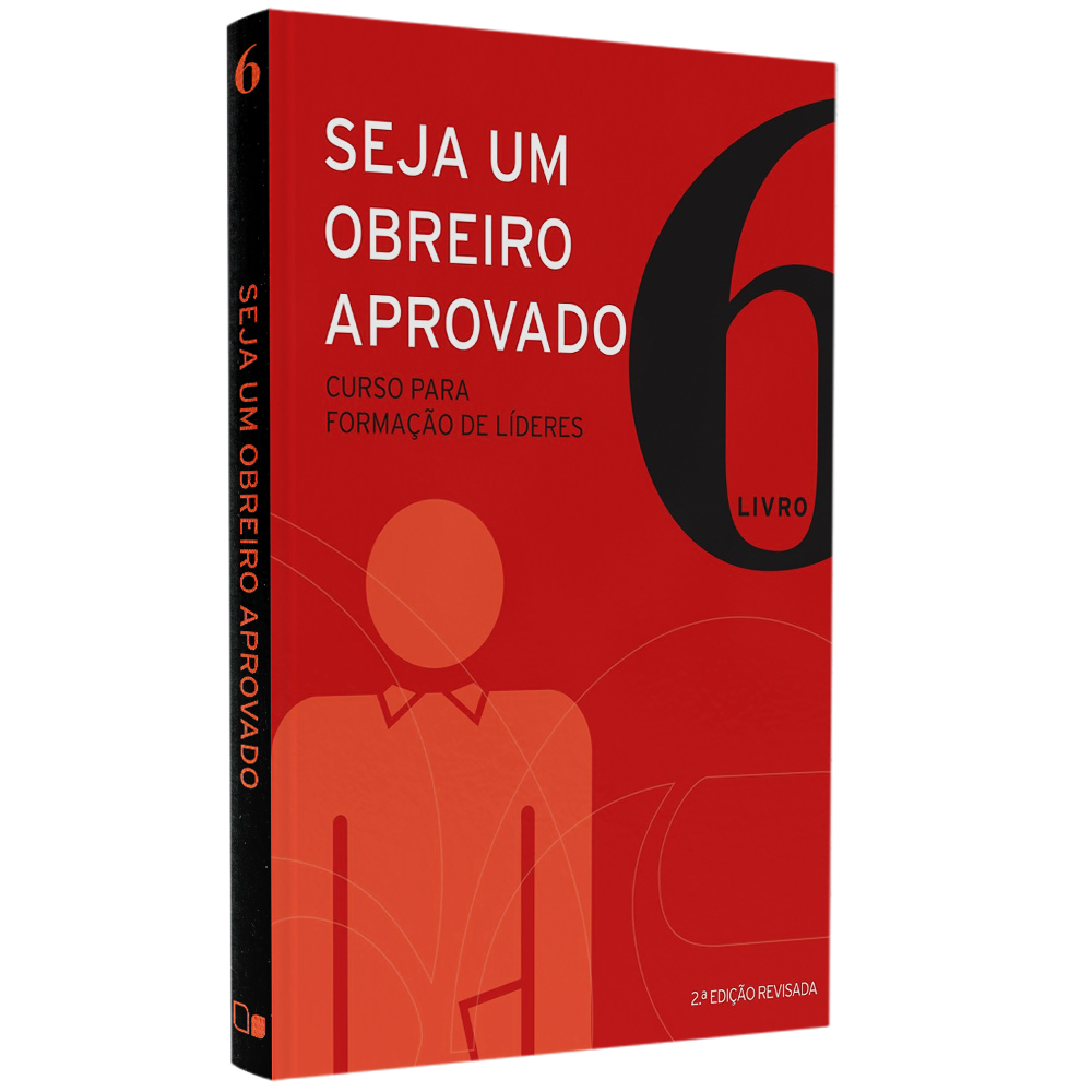 Livro Seja um Obreiro Aprovado Vol. 6, da Equipe Sean, capa vermelha com ilustração de figura humana. — Plenitude