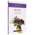 Livro de capa mole, branco com faixa roxa e buquê de flores. Título: Rute. — Plenitude