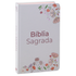 Bíblia Sagrada Flores Creme, NAA, capa dura creme com estampa floral delicada. — Plenitude