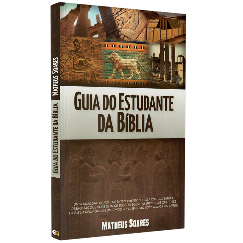 Livro Guia do Estudante da Bíblia de Matheus Soares, capa com colagem de imagens antigas e título em destaque. — Plenitude