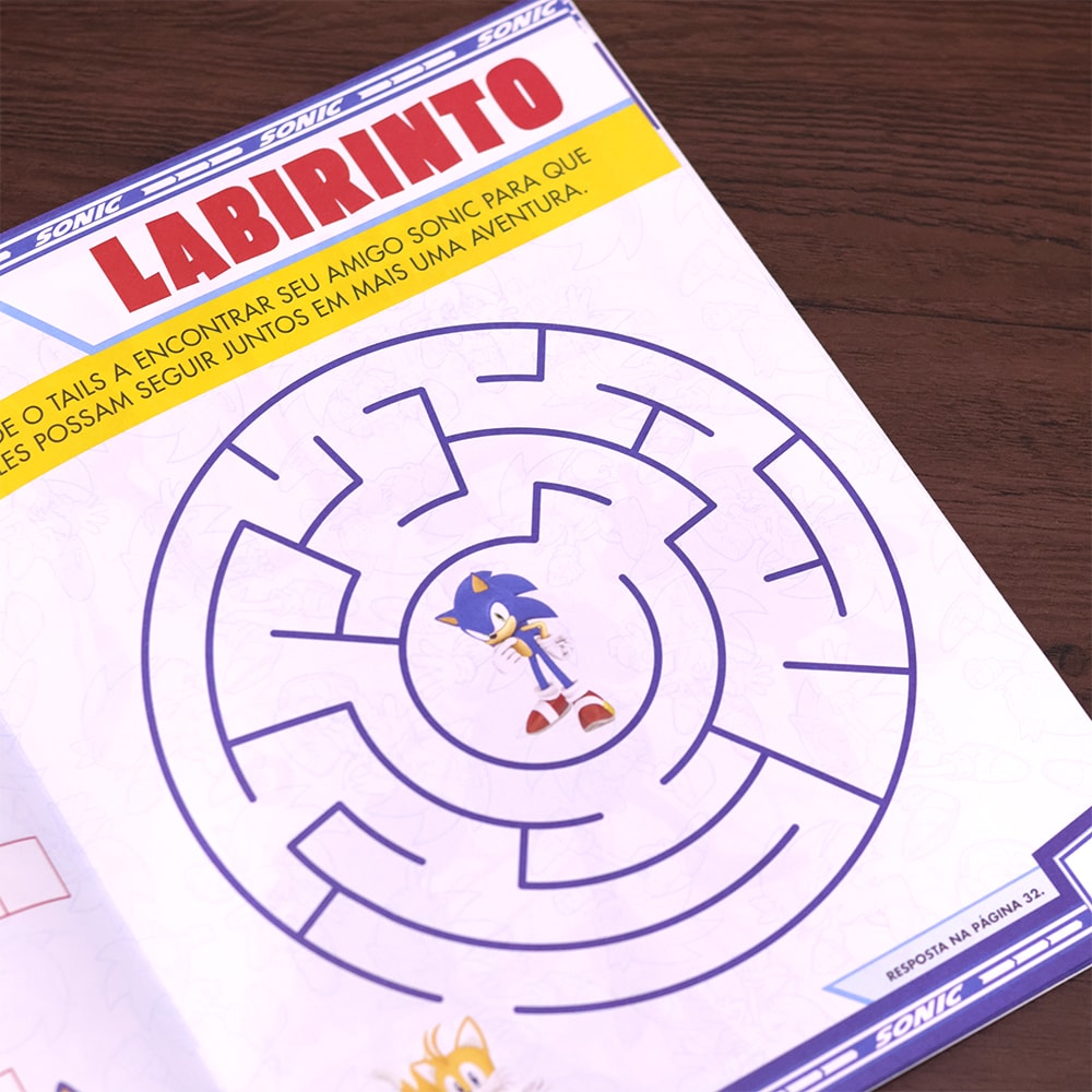 Sonic | Adesivos e Atividades | 3 a 5 anos