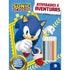 Livro Sonic Atividades e Aventuras, Ciranda Cultural, capa azul com Sonic e lápis de cor. — Plenitude