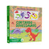 Livro Magnético Contando com os Dinossauros, Ciranda Cultural, capa verde com dinossauros e 15 peças magnéticas. — Plenitude