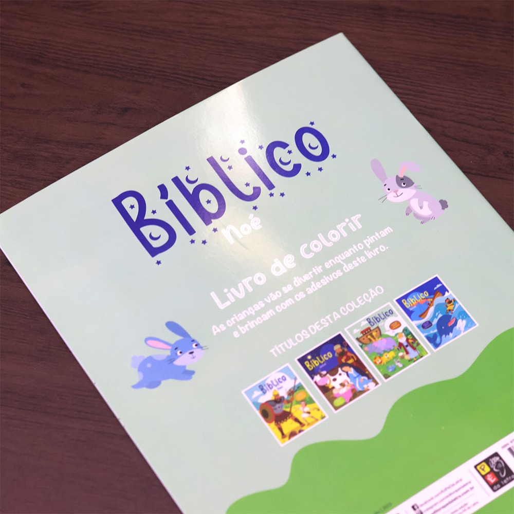 Bíblico Nóe | Livro de Colorir + Adesivos