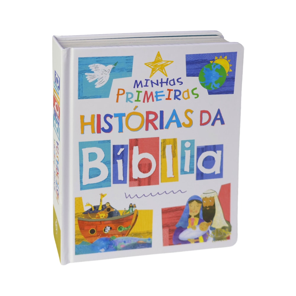 Livro "Minhas Primeiras Histórias da Bíblia" da SBN Editora. Capa colorida com ilustrações bíblicas. — Plenitude