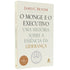 Livro O Monge e o Executivo, capa branca com título em preto e dourado. — Plenitude