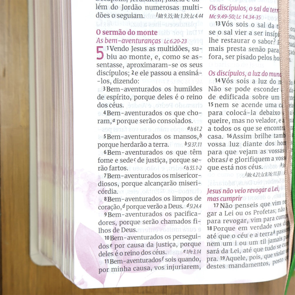 Bíblia Sagrada Mães da Aliança | ARA | Letra Normal | Capa Luxo Verde Marfim