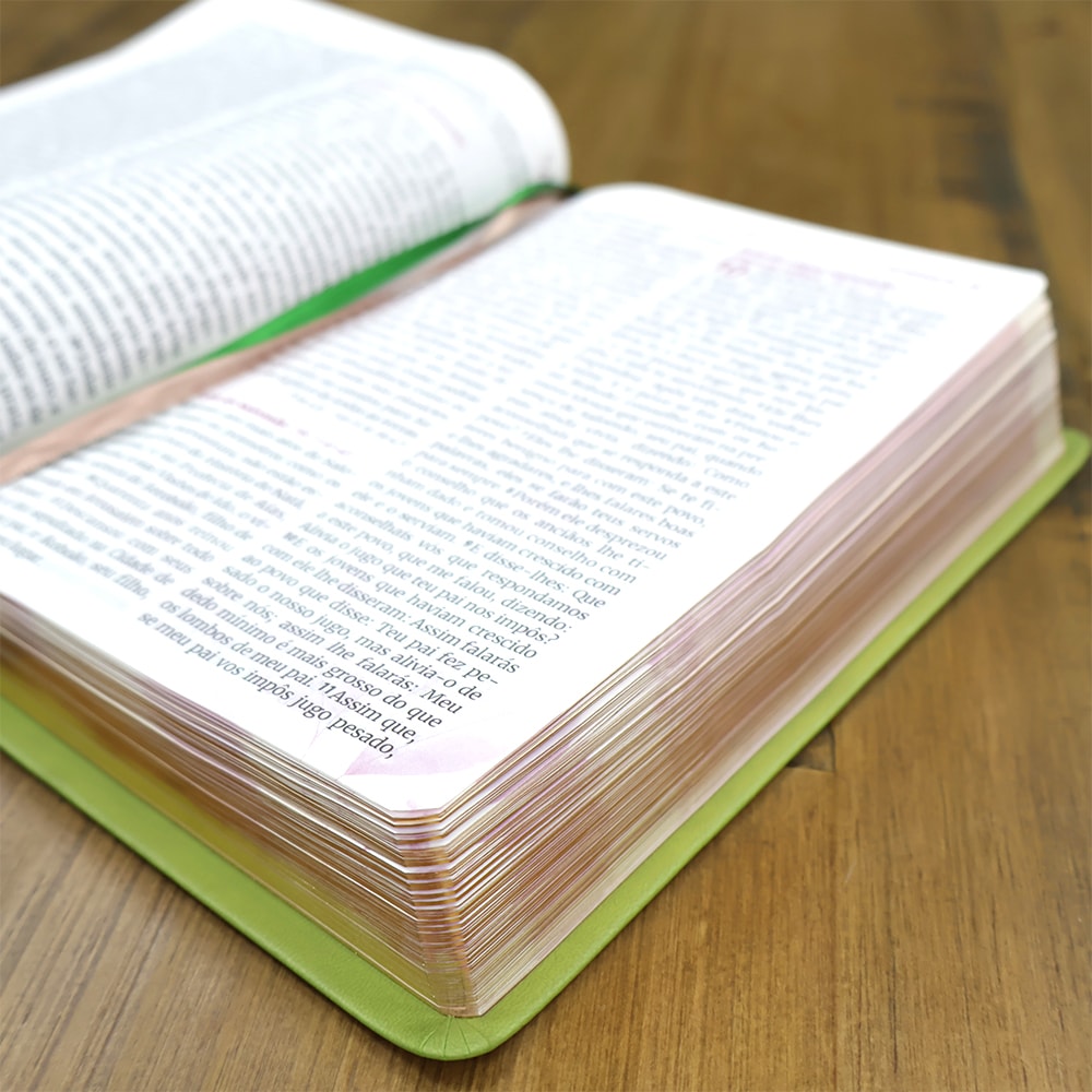 Bíblia Sagrada Mães da Aliança | ARA | Letra Normal | Capa Luxo Verde Marfim